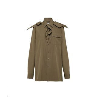 Prada Bicolor Cotton Pattern Shirt