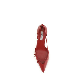 Prada Red Goatskin High Heel Pumps