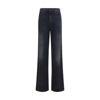 Gucci Black Cotton Straight-Leg Jeans