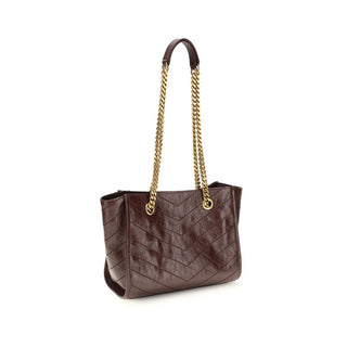 Saint Laurent Brown Calf Leather Bos Taurus Shoulder Bag