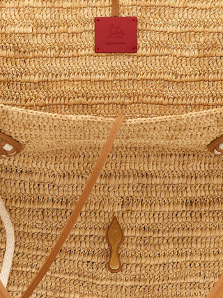Christian Louboutin Beige Raffia Tote Bag