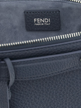 Fendi Blue Calfskin Clutch Bag