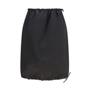 Prada Black Silk Midi Skirt