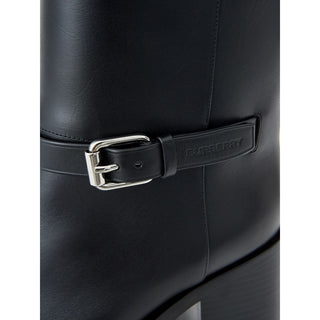 Burberry Black Leather Ankle Boots